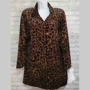 Vintage Richard & Company Leopard Print Coat Womens Small